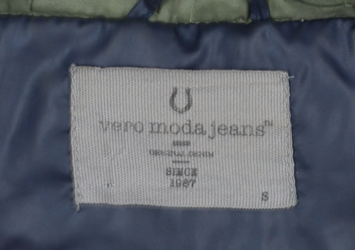 Vero Moda Jeans Women's Blue Hooded Puffer Jacket Size S