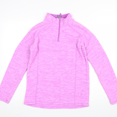 Champion Girls Pink Fleece 1/4 Zip Pullover Sweatshirt XL 14-16 Years