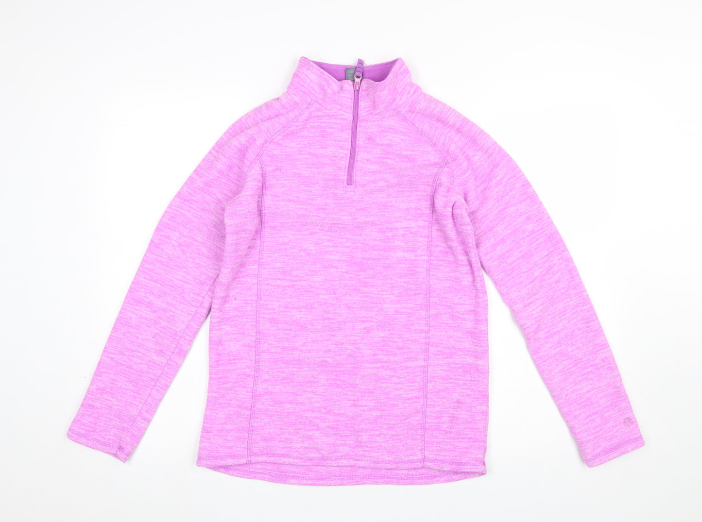 Champion Girls Pink Fleece 1/4 Zip Pullover Sweatshirt XL 14-16 Years