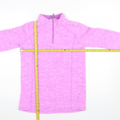 Champion Girls Pink Fleece 1/4 Zip Pullover Sweatshirt XL 14-16 Years
