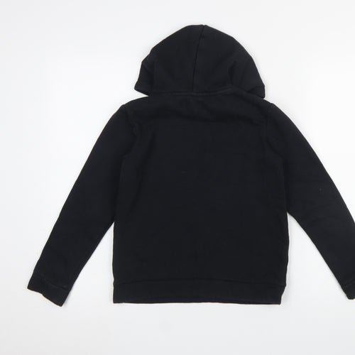 Jack & Jones Boys Black Pullover Hoodie 10 Years Cotton Blend Graphic Sweatshirt