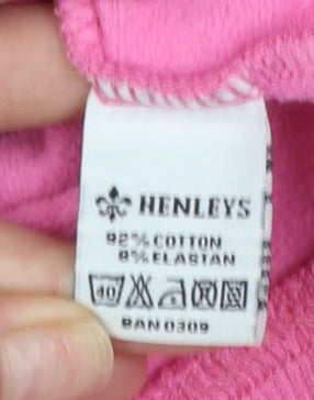 Henleys Womens Pink Pullover Hoodie Size 3 Cotton Blend Casual