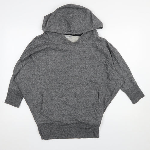 Diverse Womens Grey Small Batwing Pullover Hoodie