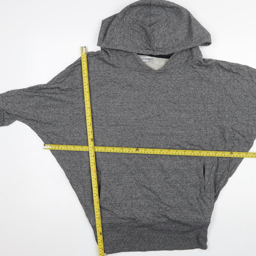 Diverse Womens Grey Small Batwing Pullover Hoodie