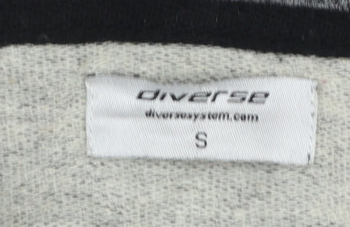 Diverse Womens Grey Small Batwing Pullover Hoodie
