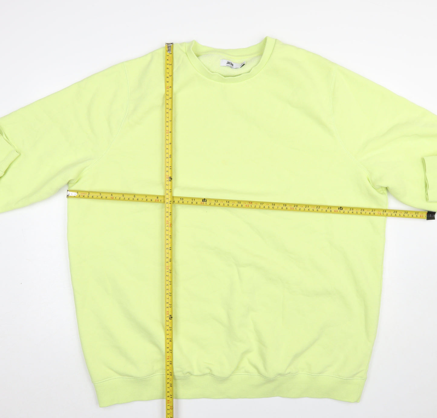 Jacamo Men's Yellow 3XL Crew Neck Pullover Sweatshirt