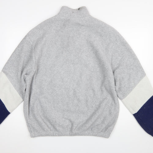 Urban Outfitters Men's Grey 1/4 Zip Fleece Sweatshirt Size M
