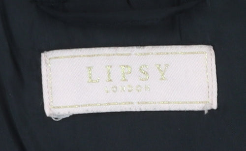 Lipsy Girls Beige Black Faux Fur Hooded Long Puffer Coat 6 Years