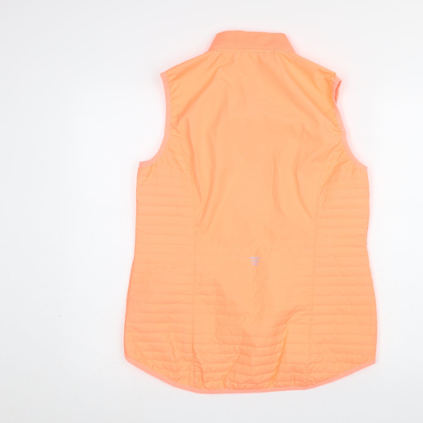 Next Womens Orange Sleeveless Zip Waistcoat Size 14 Polyester Lined