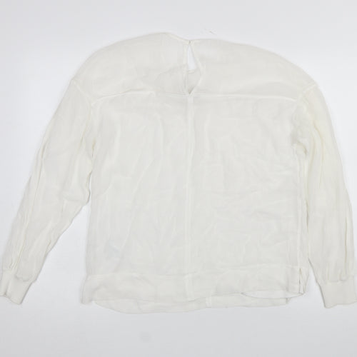 Reiss Women’s White Long Sleeve Viscose Blouse Size S