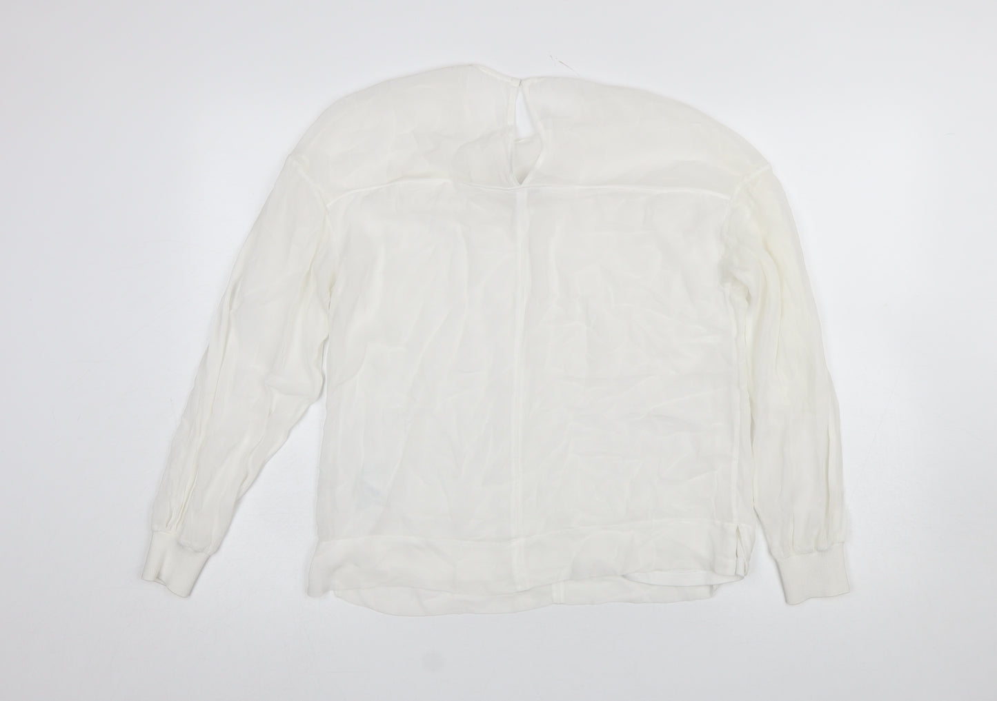 Reiss Women’s White Long Sleeve Viscose Blouse Size S