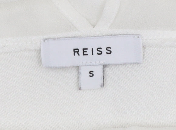 Reiss Women’s White Long Sleeve Viscose Blouse Size S