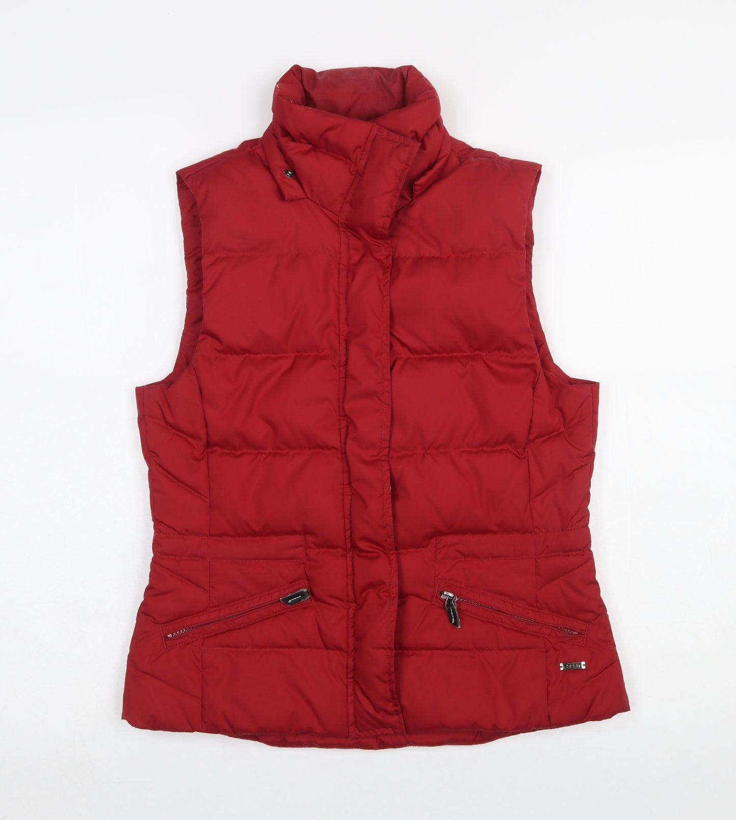 Esprit Women Red XS Puffer Waistcoat Lightweight Sleeveless Gilet