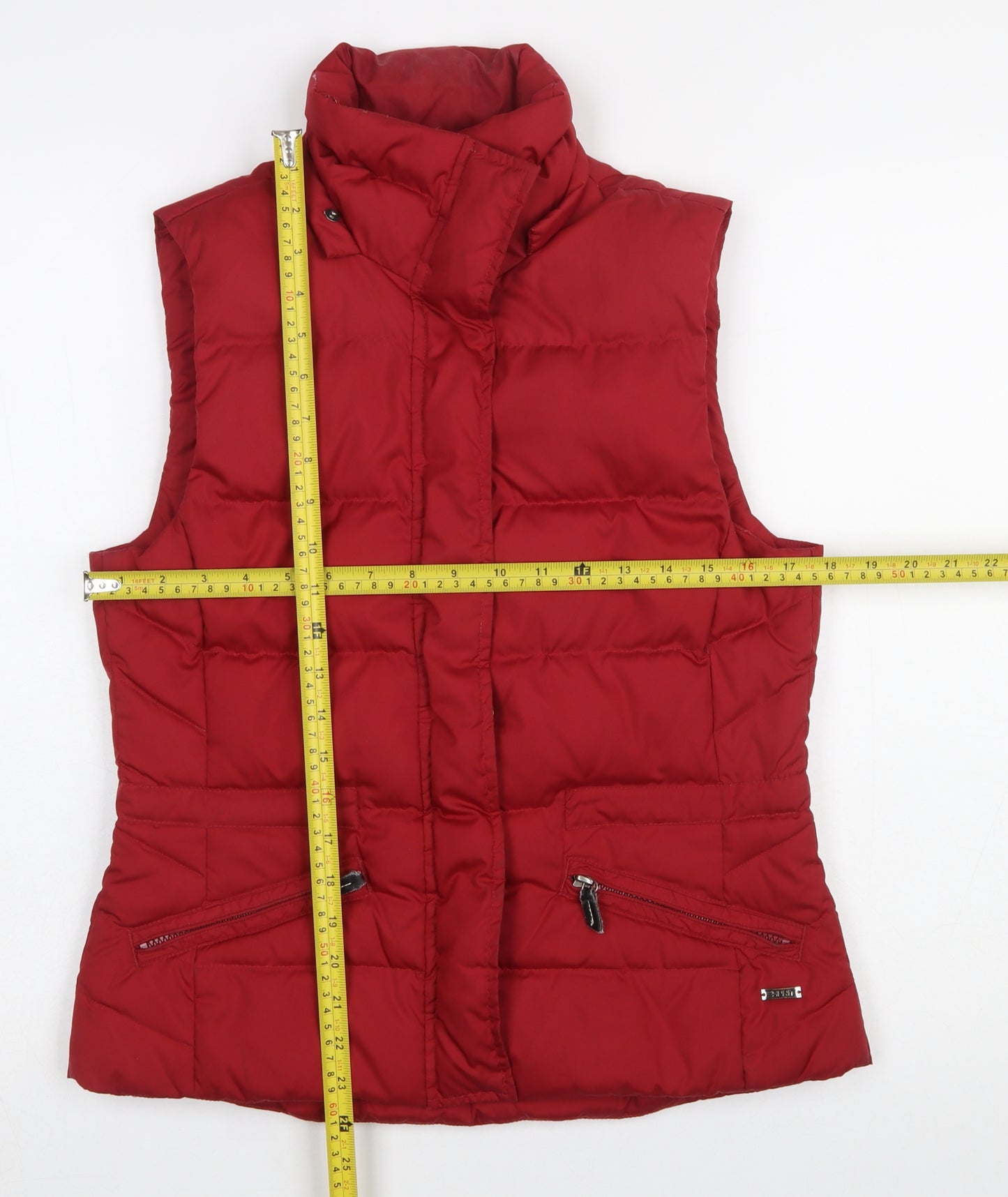Esprit Women Red XS Puffer Waistcoat Lightweight Sleeveless Gilet