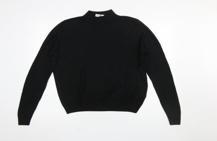 Collusion Women’s Black Mock Neck Long Sleeve Jumper Size 18