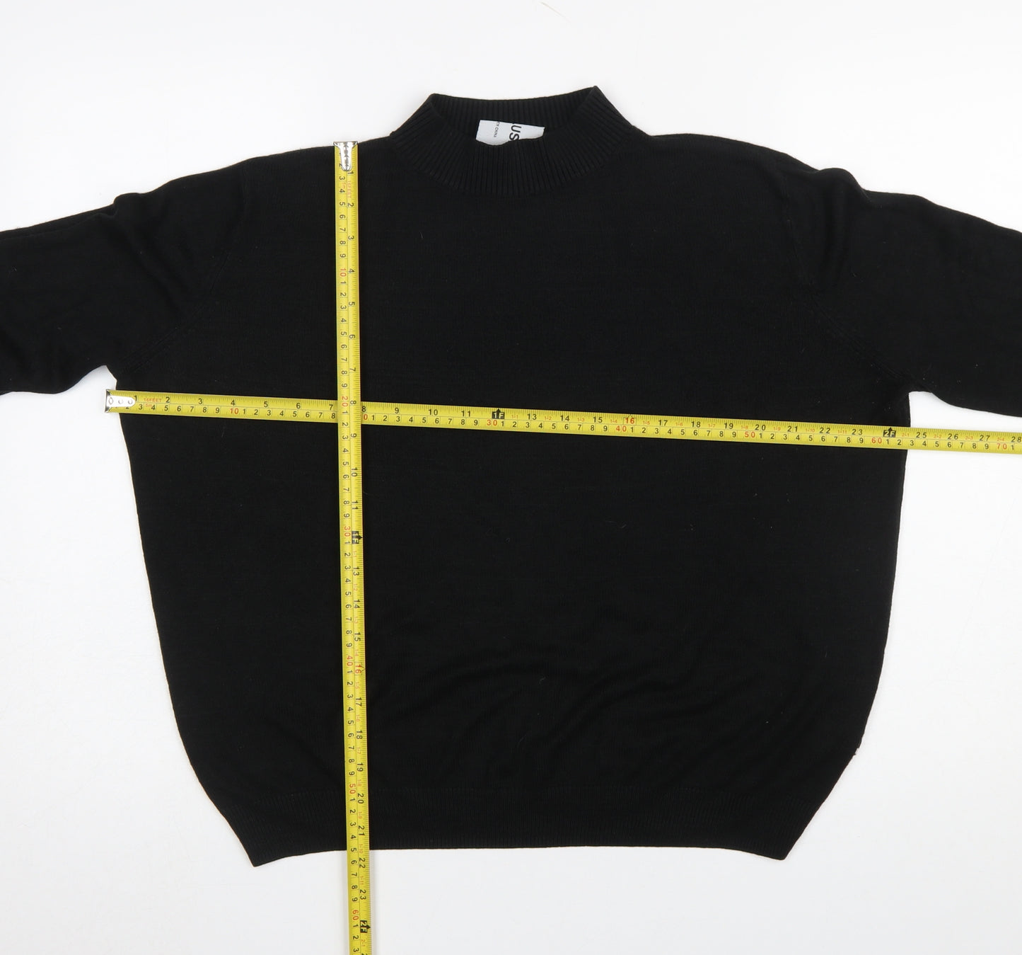 Collusion Women’s Black Mock Neck Long Sleeve Jumper Size 18