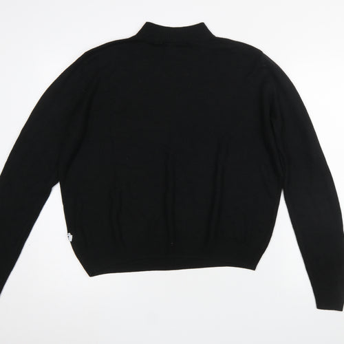 Collusion Women’s Black Mock Neck Long Sleeve Jumper Size 18