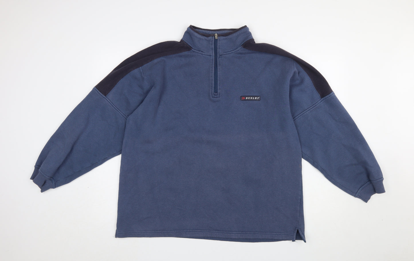 Dunlop Men Blue 1/4 Zip Pullover Sweatshirt Size L Sports Fleece
