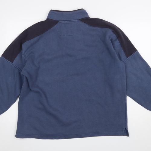 Dunlop Men Blue 1/4 Zip Pullover Sweatshirt Size L Sports Fleece