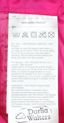 Regatta Pink Unisex Baby 12-18 Months Waterproof Hooded Rain Snowsuit