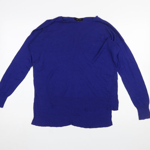 New Look Women Blue Crew Neck Long Sleeve Pullover Jumper Size 12