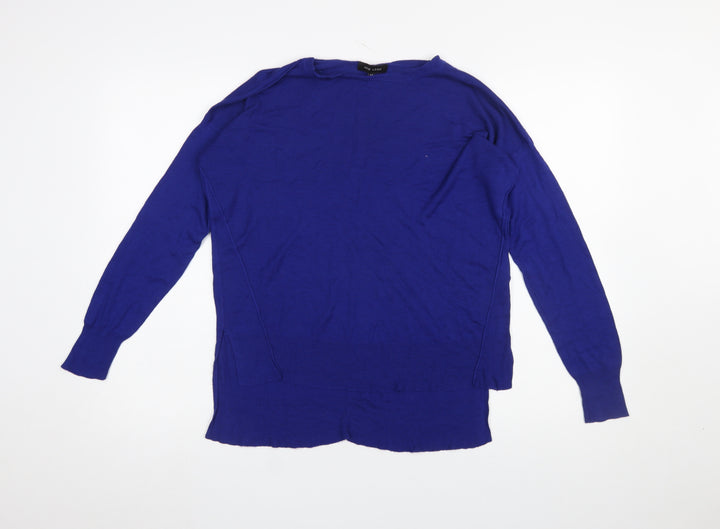 New Look Women Blue Crew Neck Long Sleeve Pullover Jumper Size 12