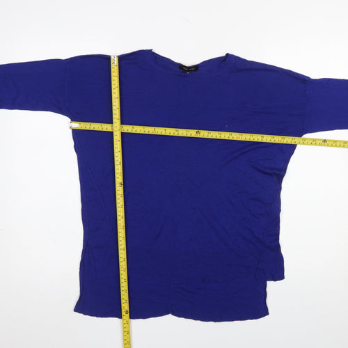 New Look Women Blue Crew Neck Long Sleeve Pullover Jumper Size 12