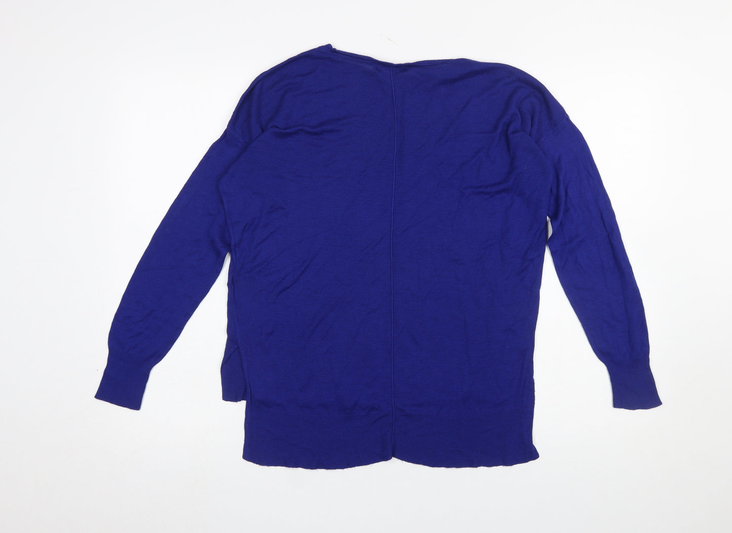 New Look Women Blue Crew Neck Long Sleeve Pullover Jumper Size 12