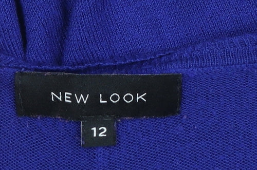 New Look Women Blue Crew Neck Long Sleeve Pullover Jumper Size 12