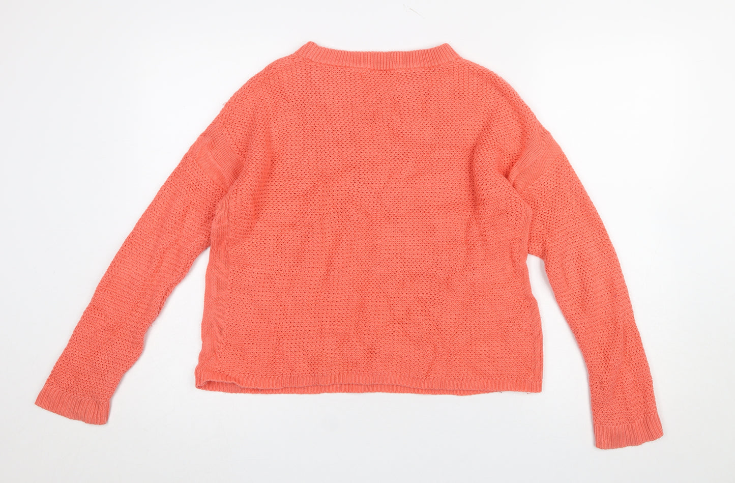 Marks and Spencer Womens Orange Cotton Knit Jumper Size M