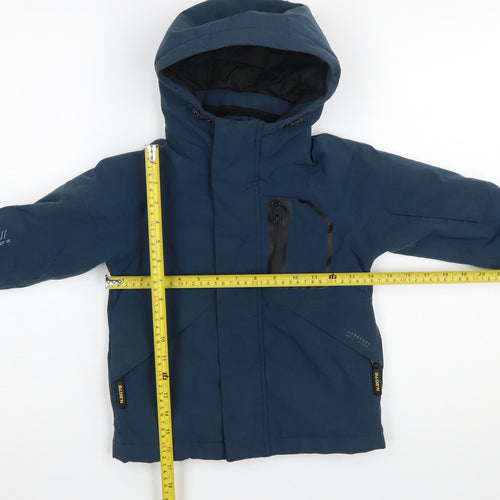 Next Boys Blue Hooded Waterproof Puffer Jacket 3 Years Winter Coat