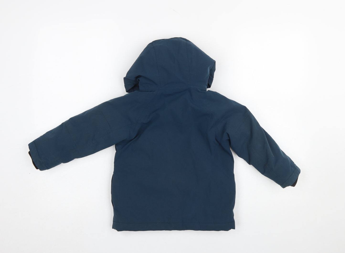 Next Boys Blue Hooded Waterproof Puffer Jacket 3 Years Winter Coat