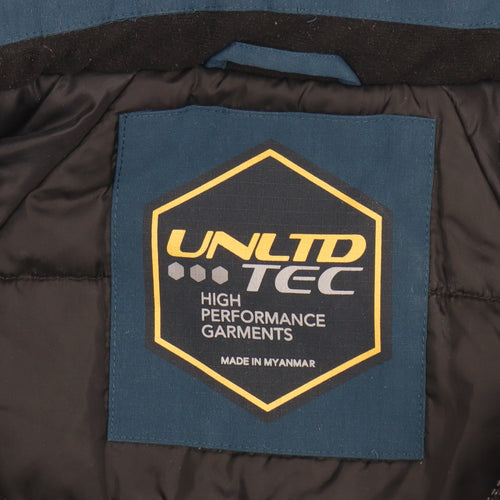 Next Boys Blue Hooded Waterproof Puffer Jacket 3 Years Winter Coat