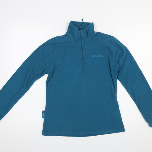 Mountain Warehouse Women Blue Size 8 Fleece 1/2 Zip Pullover Sweatshirt