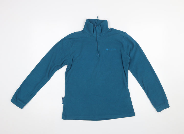 Mountain Warehouse Women Blue Size 8 Fleece 1/2 Zip Pullover Sweatshirt