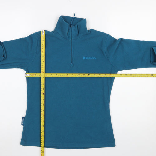 Mountain Warehouse Women Blue Size 8 Fleece 1/2 Zip Pullover Sweatshirt