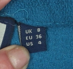 Mountain Warehouse Women Blue Size 8 Fleece 1/2 Zip Pullover Sweatshirt