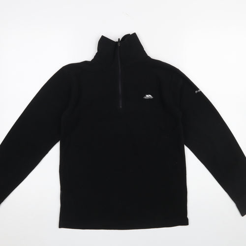 Trespass Boys Black Fleece 1/2 Zip Pullover Sweatshirt 11-12 Years