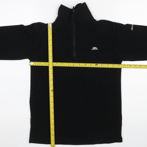 Trespass Boys Black Fleece 1/2 Zip Pullover Sweatshirt 11-12 Years