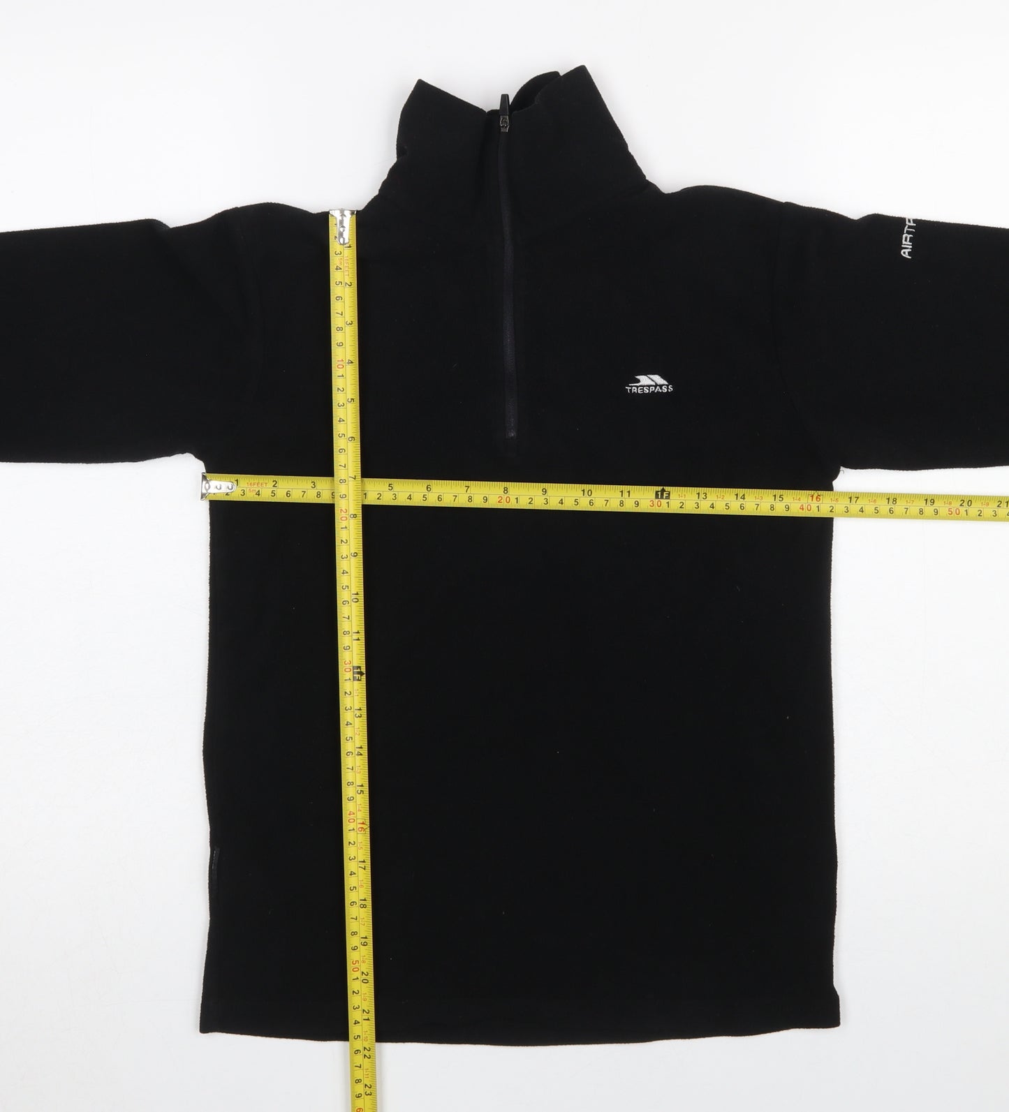 Trespass Boys Black Fleece 1/2 Zip Pullover Sweatshirt 11-12 Years
