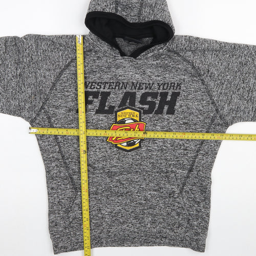 J America Boys Grey Western New York Flash Pullover Hoodie Youth L Polyester