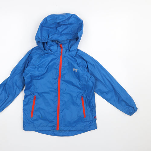 Mac in a Sac Boys Blue Waterproof Hooded Rain Coat Jacket 5-7 Years