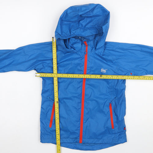 Mac in a Sac Boys Blue Waterproof Hooded Rain Coat Jacket 5-7 Years