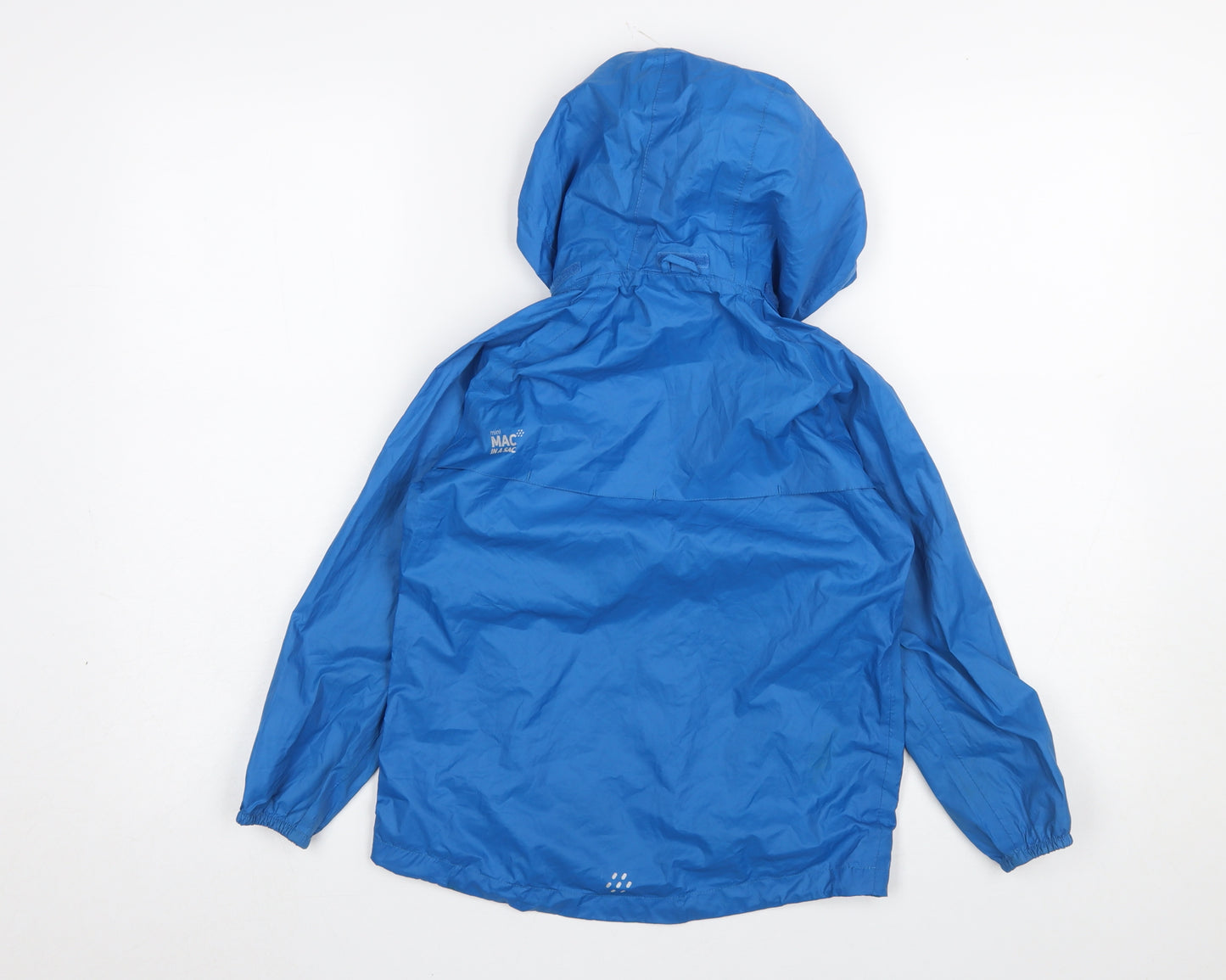 Mac in a Sac Boys Blue Waterproof Hooded Rain Coat Jacket 5-7 Years