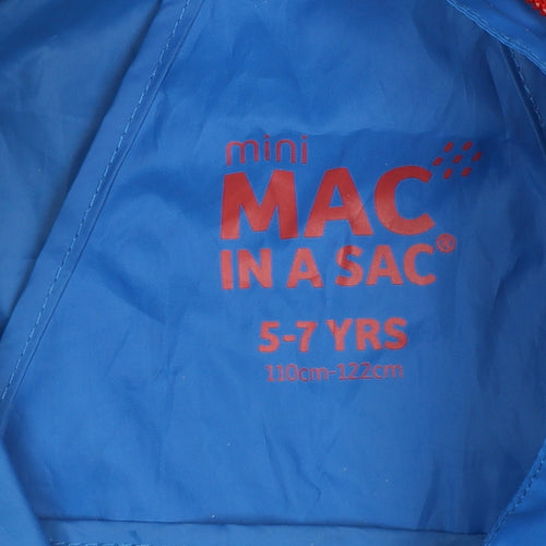 Mac in a Sac Boys Blue Waterproof Hooded Rain Coat Jacket 5-7 Years