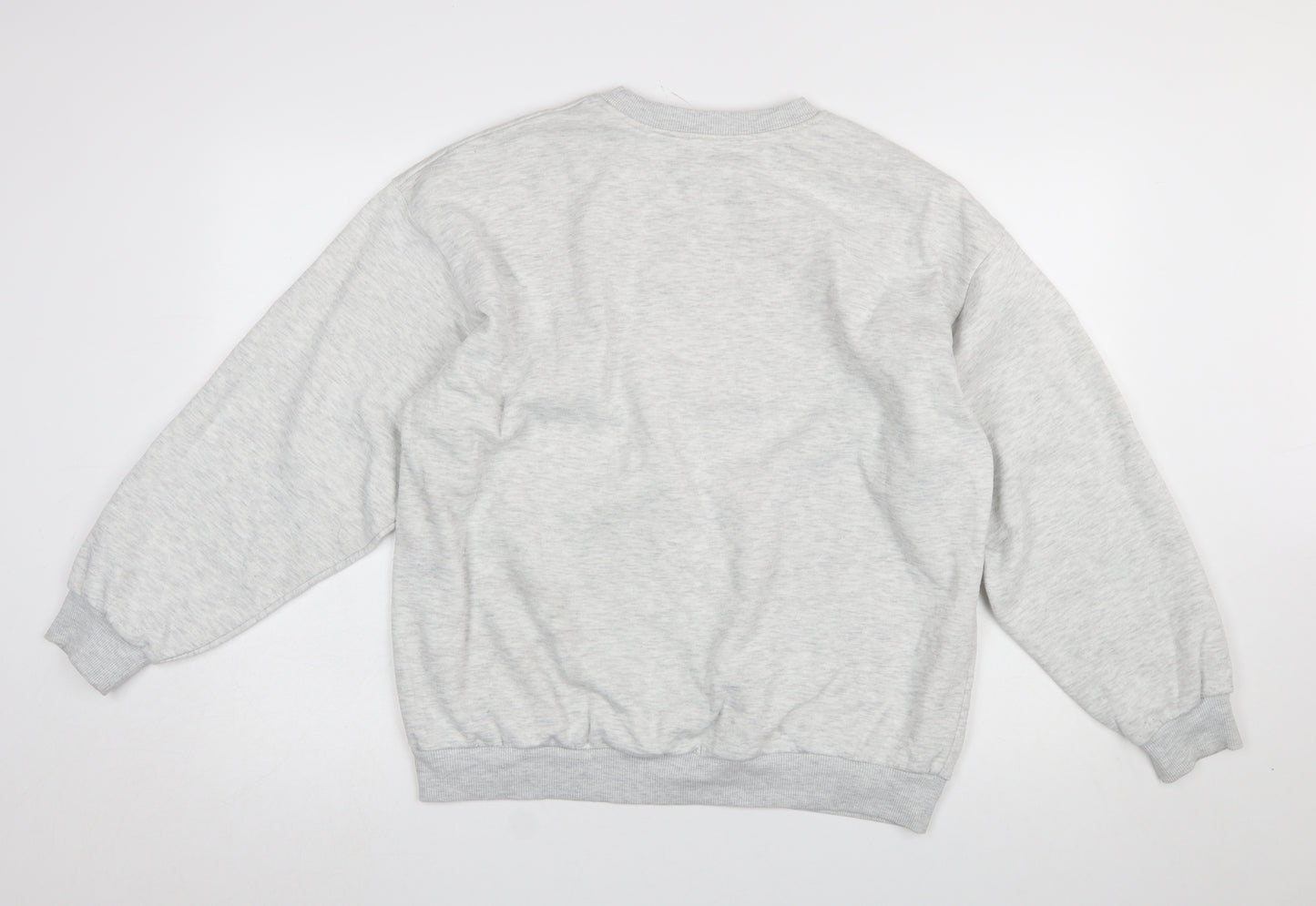 Refuge Athletics Women Grey Small Pullover Sweatshirt Milan Print