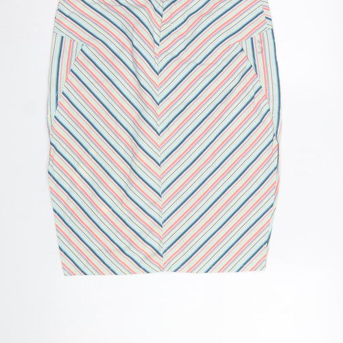 Diesel Women's Multicoloured Stripe Pencil Skirt Size 14