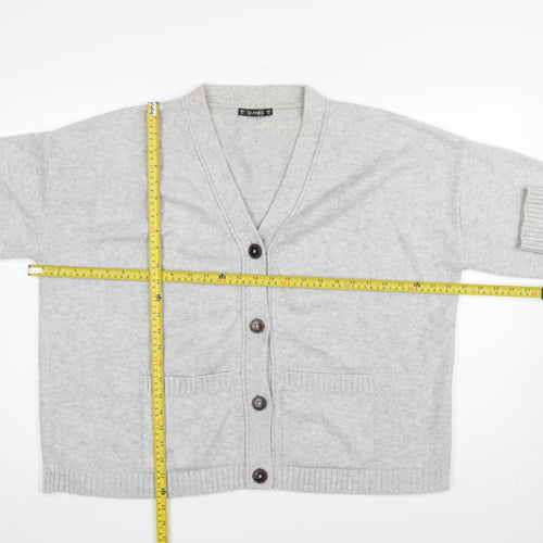 Dunnes Women’s Grey V-Neck Button-Up Cardigan Jumper XL