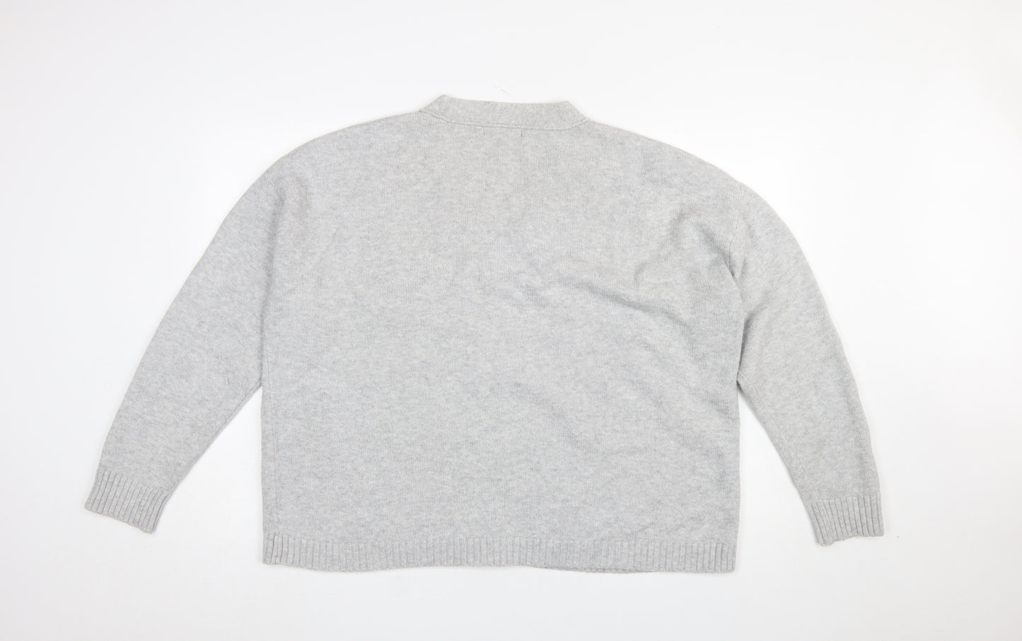 Dunnes Women’s Grey V-Neck Button-Up Cardigan Jumper XL
