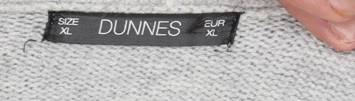 Dunnes Women’s Grey V-Neck Button-Up Cardigan Jumper XL